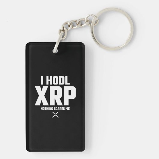 XRP Crypto Cryptocurrency Hodl XRPおもしろい引用文 キーホルダー (裏面)