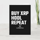 XRP Crypto Cryptocurrency XRP買ホルドの繰り返し カード (正面)
