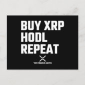 XRP Crypto Cryptocurrency XRP買ホルドの繰り返し ポストカード (正面)