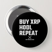 XRP Crypto Cryptocurrency XRP買ホルドの繰り返し 缶バッジ (正面&裏面)