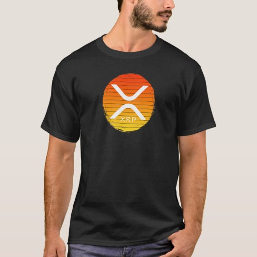 Xrp Crypto Fire CircleデザインCryptocurrencyホテル Tシャツ (正面)