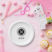 XRP Cryptocurrency Crypto装飾円ロゴ ペーパープレート (パーティー)