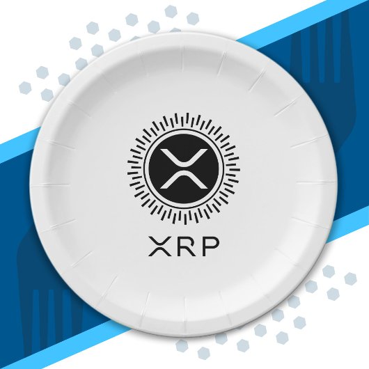 XRP Cryptocurrency Crypto装飾円ロゴ ペーパープレート