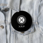 XRP Cryptocurrency Crypto装飾円ロゴ 缶バッジ (インサイチュ)