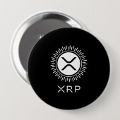 XRP Cryptocurrency Crypto装飾円ロゴ 缶バッジ (正面&裏面)