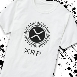 XRP Cryptocurrency Crypto装飾円ロゴ Tシャツ