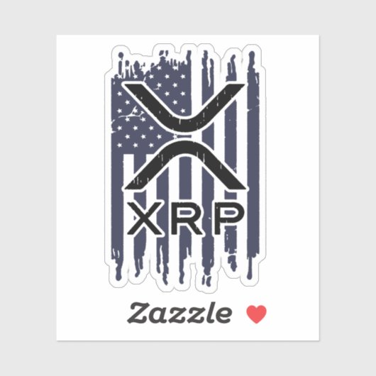 XRP Cryptocurrency USAアメリカ シール (シート)