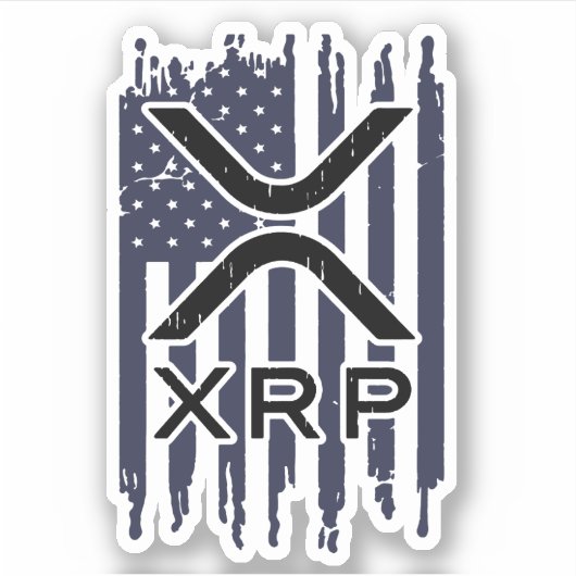 XRP Cryptocurrency USAアメリカ シール (正面)