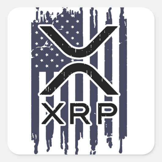 XRP Cryptocurrency USAアメリカ スクエアシール (正面)