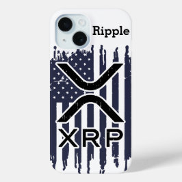 XRP Cryptocurrency USAアメリカ iPhone 15ケース