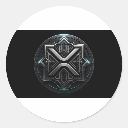 XRP Hard-Tech Crest Sticker ラウンドシール (正面)