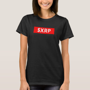 XRP XRP 暗号 通貨 シンプル テキスト グランジ T Tシャツ
