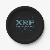 XRPLブロックチェーンXRP暗号通貨暗号星 ペーパープレート (正面)