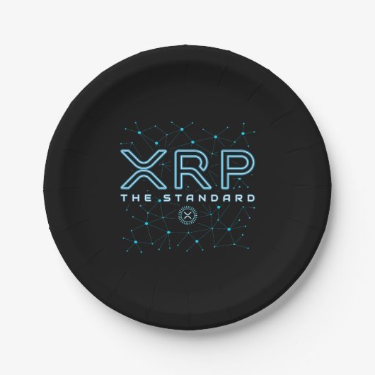 XRPLブロックチェーンXRP暗号通貨暗号星 ペーパープレート (正面)