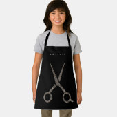 XS美容院カスタム用モダンはさみ黒エプロン エプロン (インサイチュ)