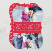 Xs & Osバレンタインデイカード – バラ シーズンカード (正面/裏面)