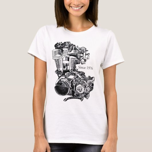 XT 500エンジン1 Tシャツ (正面)