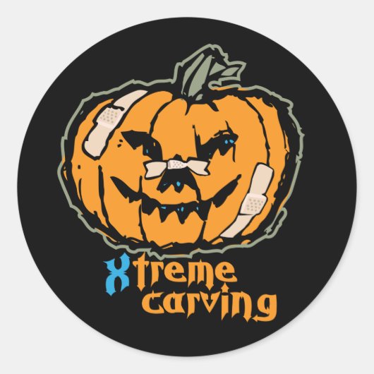 Xtreme Pumpkinカービング ラウンドシール (正面)