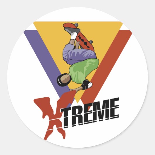 Xtreme Skateboardingスタンプ ラウンドシール (正面)