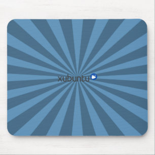 XubuntuのLinuxの青のスターバスト マウスパッド