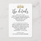 XVモダンキンセアニラ写真15th誕生日詳細 エンクロージャーカード (正面)