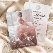 XV モダン Quinceaenera 2写真15th Birthday Party 招待状