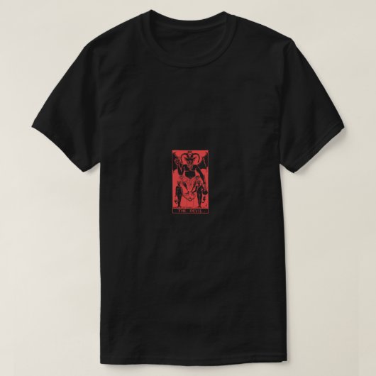 XV THE DEVIL Tarot occult Lucifer Goth Blackcraft Tシャツ (デザイン正面)