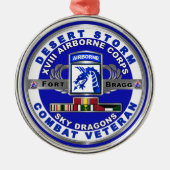 XVIII空挺部隊デザートストーム退役軍人 メタルオーナメント (正面)