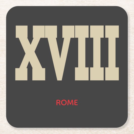 XVIII スクエアペーパーコースター (正面)