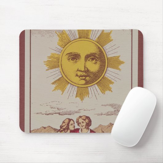 XVIIII Le Soleilの日曜日のフランスのな占いカード マウスパッド (マウス)