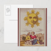 XVIIII Le Soleil, French tarot card of the Sun ポストカード (正面/裏面)