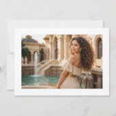 XVs Sophisticated Colorful Tiara & Elegant Script セーブザデート (裏面)