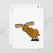 XXおっちょこちょいのなアメリカヘラジカのデザイン ポストカード (正面/裏面)