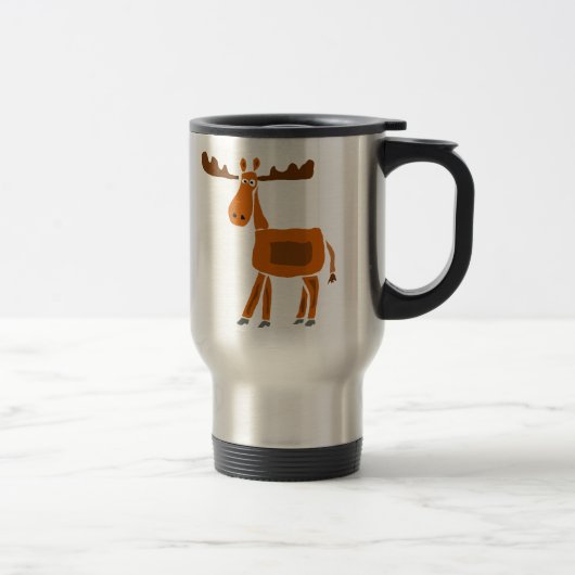 XXおもしろいなアメリカヘラジカの芸術のデザイン トラベルマグ (右)