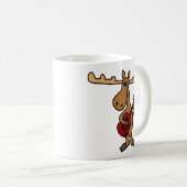 XXギターの漫画を遊んでいるおもしろいなアメリカヘラジカ コーヒーマグカップ (正面右)