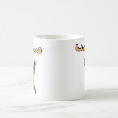 XXギターの漫画を遊んでいるおもしろいなアメリカヘラジカ コーヒーマグカップ (中央)