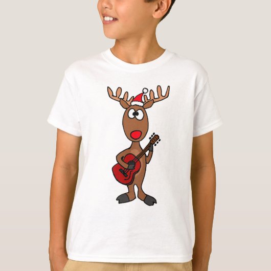 XXギターを演奏しているトナカイ Tシャツ (正面)