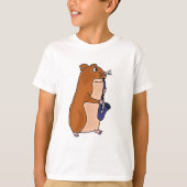 XXサクソフォーンを演奏しているハムスター Tシャツ (正面)