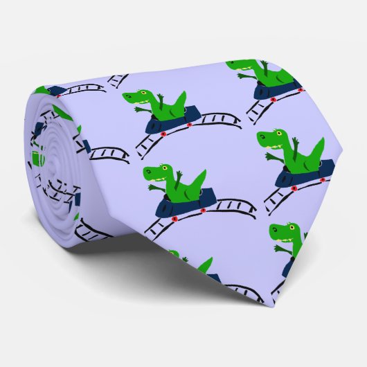 XXジェットコースターの芸術のおもしろいなTレックスの恐竜 ネクタイ (ロール)