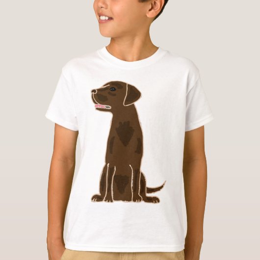 XXチョコレートラブラドル・レトリーバー犬の小犬 Tシャツ (正面)