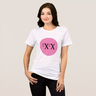 XXピンクサークルプロ女性 トライブレンドTシャツ