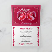 xx周年結婚記念日 ハートにフェンがいっぱい カード (内部)