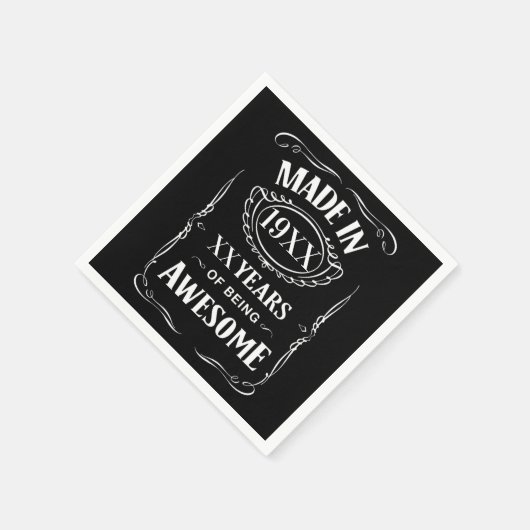 XX年の歳月で作ら素晴らしれカスタムる スタンダードカクテルナプキン (角)