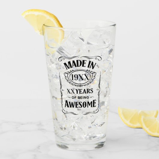 XX年の歳月で作ら素晴らしれカスタムる タンブラーグラス (アイス正面)