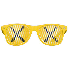 XX目 – "クロスアウトアイズ"サングラス黄色 レトロサングラス