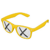 XX目 – "クロスアウトアイズ"サングラス黄色 レトロサングラス (アングル)