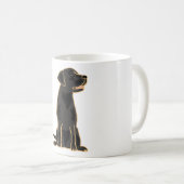 XX素晴らしく黒いラブラドル・レトリーバー犬のデザイン コーヒーマグカップ (正面右)
