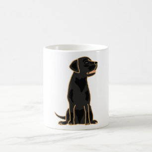 XX素晴らしく黒いラブラドル・レトリーバー犬のデザイン コーヒーマグカップ