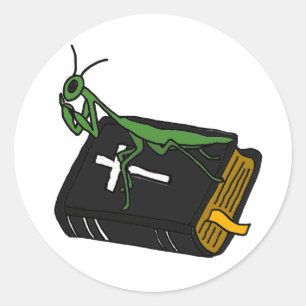 XX聖書の祈るカマキリ ラウンドシール