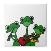 XX音楽漫画を遊んでいるカエル タイル (正面)